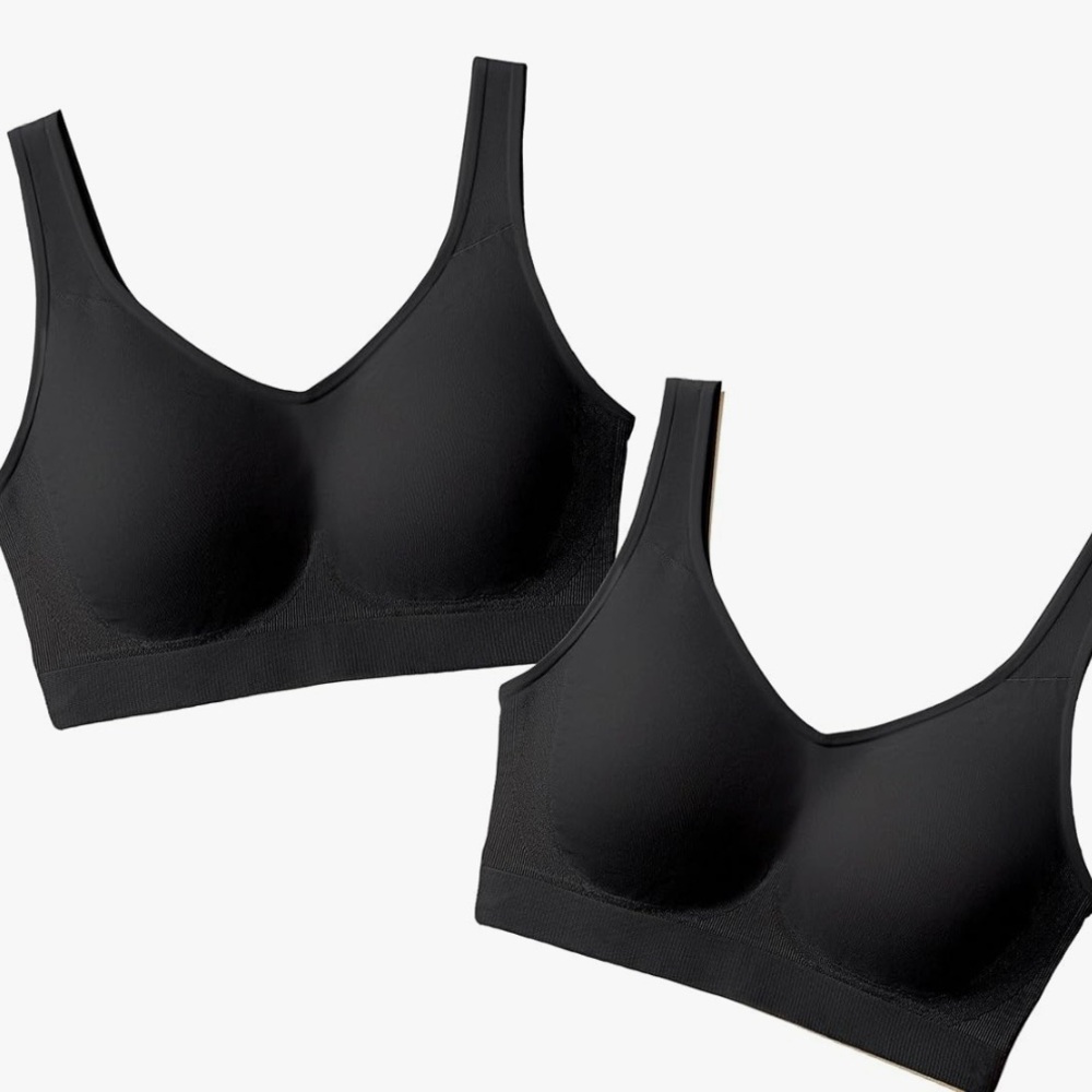 Shapermint Black Wireless Comfort Bras - 2 Pack 4XL